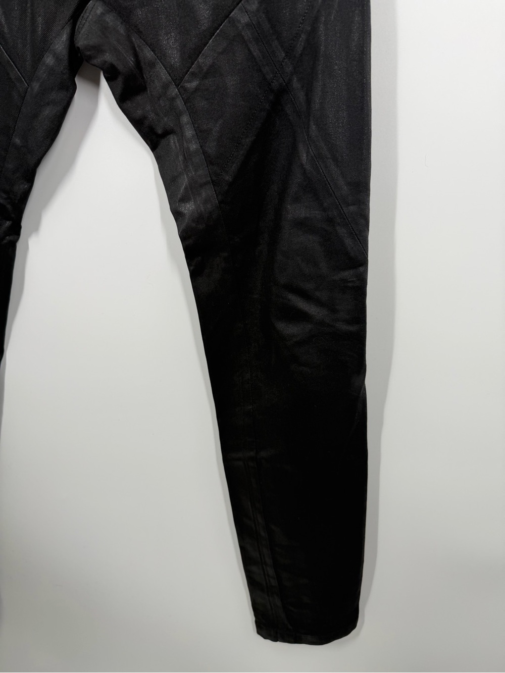 Rick Owen’s DRKSHDW Black Coated Viscose Silk Blend Pants - Picture 2 of 10